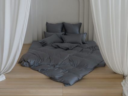 Простыня German Grass Grey Brilliant Grass на резинке 466